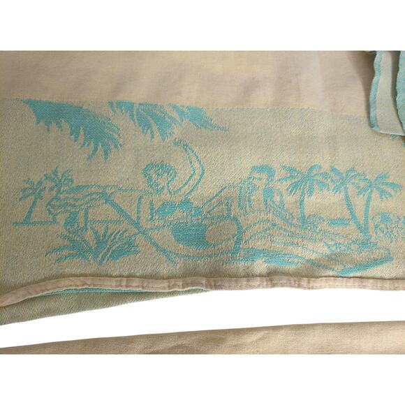 Vintage Seaboard Coastal Railroad Reversible Seatback Headrest Covers Set of 5 - Picture 4 of 9